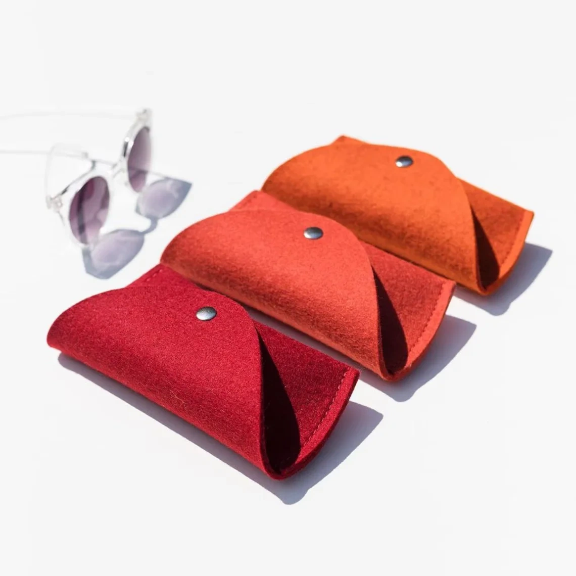 cheap bulk buy multifunction travel outdoors personalized wool felt sunglasses glasses case storage eyewear holder