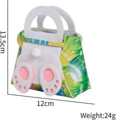 عينة مجانية معتمدة من CPC CE للبيع بالجملة أكياس تخزين مخصصة للحلوى وغطاء شجرة وزجاجة نبيذ وسلال من اللباد وحقائب هدايا عيد الميلاد
