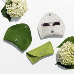 cheap bulk buy multifunction travel outdoors personalized wool felt sunglasses glasses case storage eyewear holder