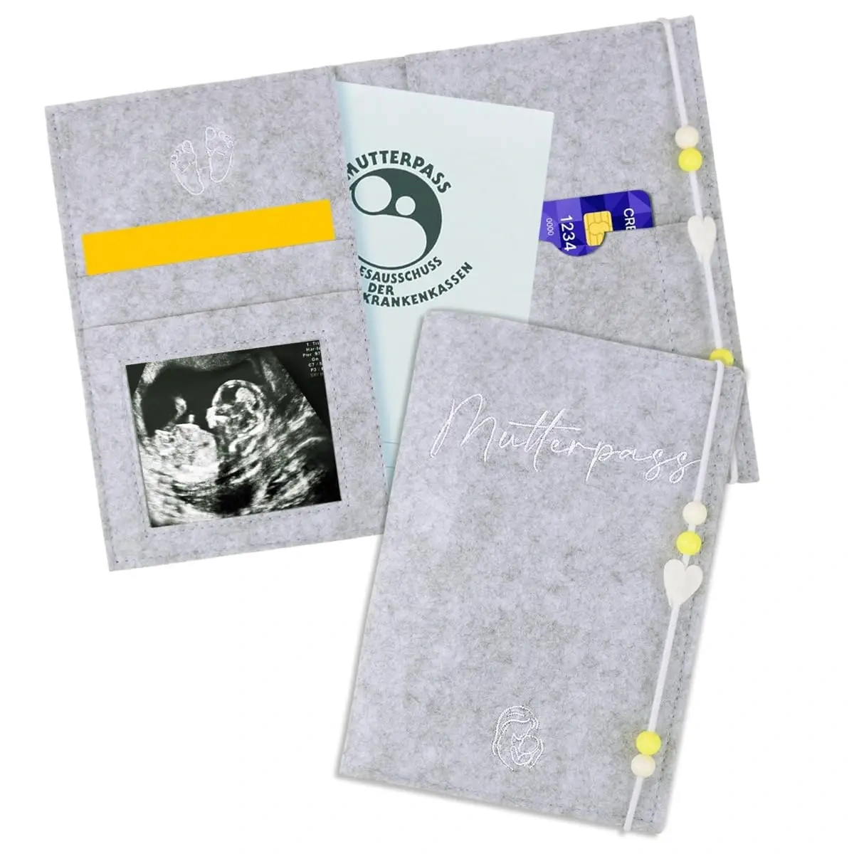 New Hot Custom Felt Maternity Log Mutterpass Cover Bag for Pregnant Mother