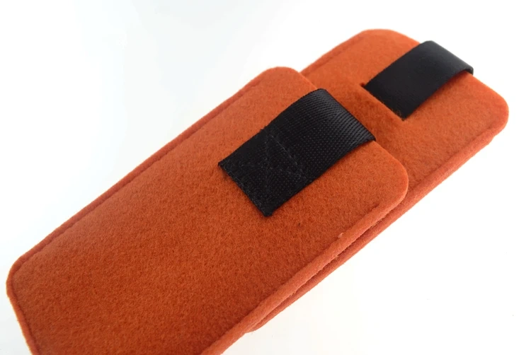 custom size color printed logo RPET needle punch polyester felt leather fancy ladies cell phone pouch case for men women kids