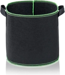 giá rẻ mua số lượng lớn thời trang thùng chứa nặng vải không dệt dày túi trồng cây trong vườn chậu đất lá cây có tay cầm