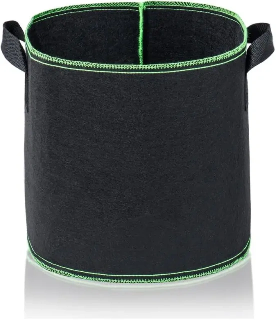 giá rẻ mua số lượng lớn thời trang thùng chứa nặng vải không dệt dày túi trồng cây trong vườn chậu đất lá cây có tay cầm