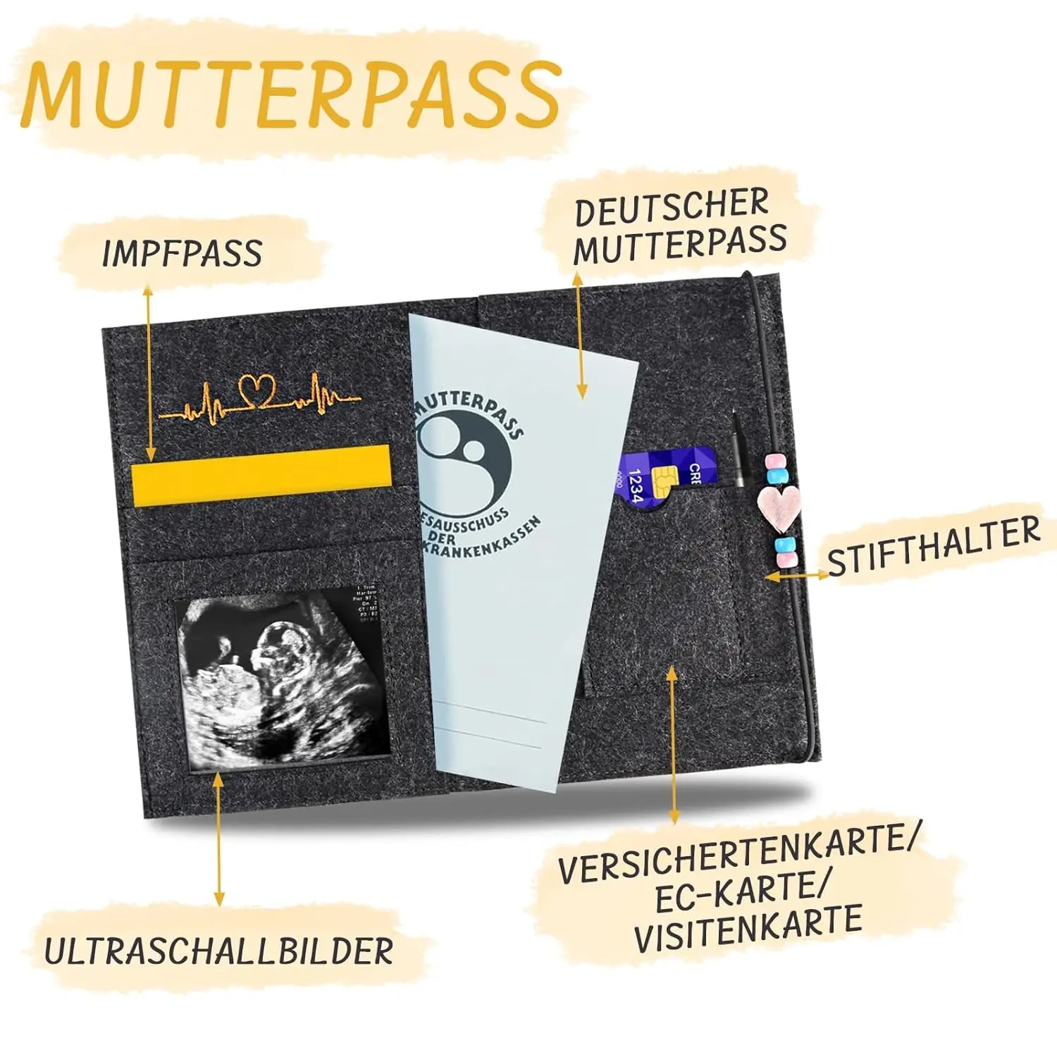 wholesale portable travel family women document polyester felt mother pass organizer, custom passport holder