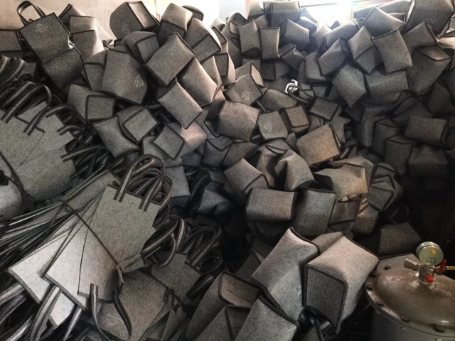 túi xách tay bán buôn bán chạy hàng mới về cảm thấy đơn giản du lịch tái sử dụng tùy chỉnh in 6 chai rượu túi tote