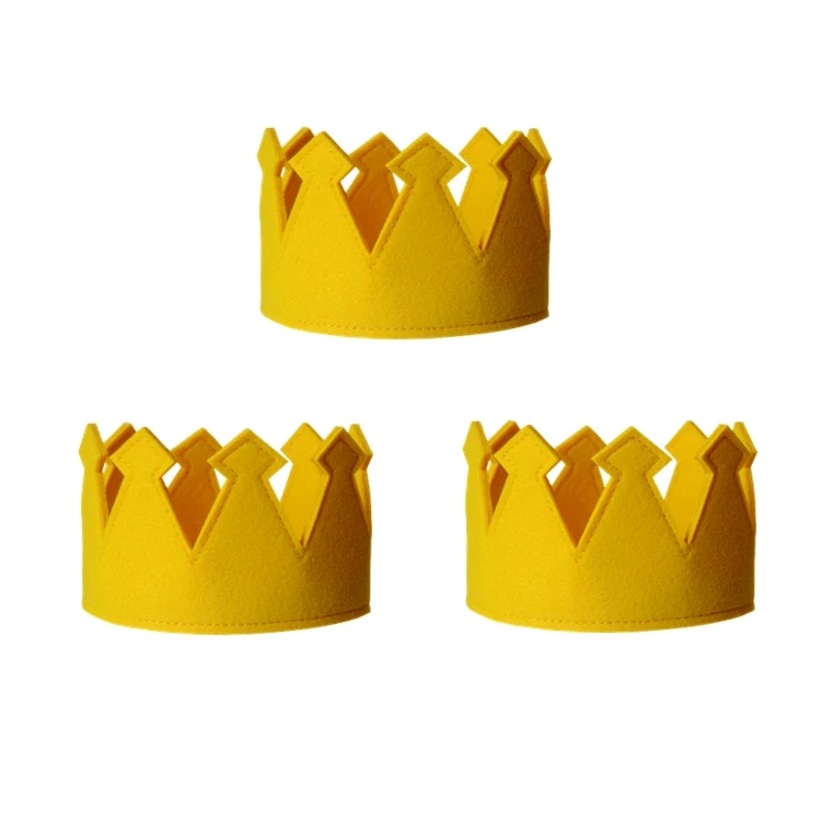 Custom Cheap Reusable Cute Gift Felt Crown Baby Birthday Hat