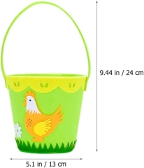 Certification CE échantillon gratuit nouveau personnalisé sublimation poussin vache bonbons lapin feutre sac cadeau paniers de Pâques pour enfants