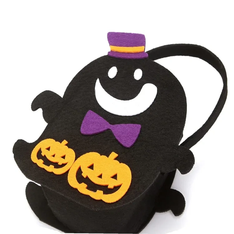 2025 Kid Trick or Treat Ghost Felt Halloween Candy Bucket
