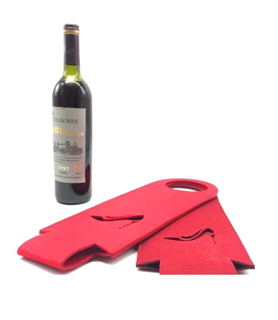 Túi đựng rượu vang đỏ bền đẹp giá rẻ có logo tùy chỉnh cách nhiệt bằng vải nỉ không dệt