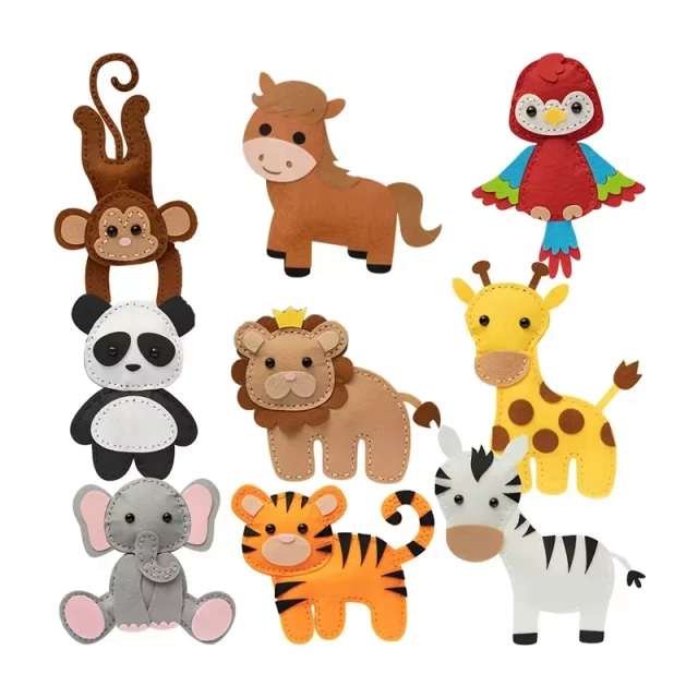 Kids Education DIY Toy Craft Felt Sewing Kit S8 Ocean Animals
