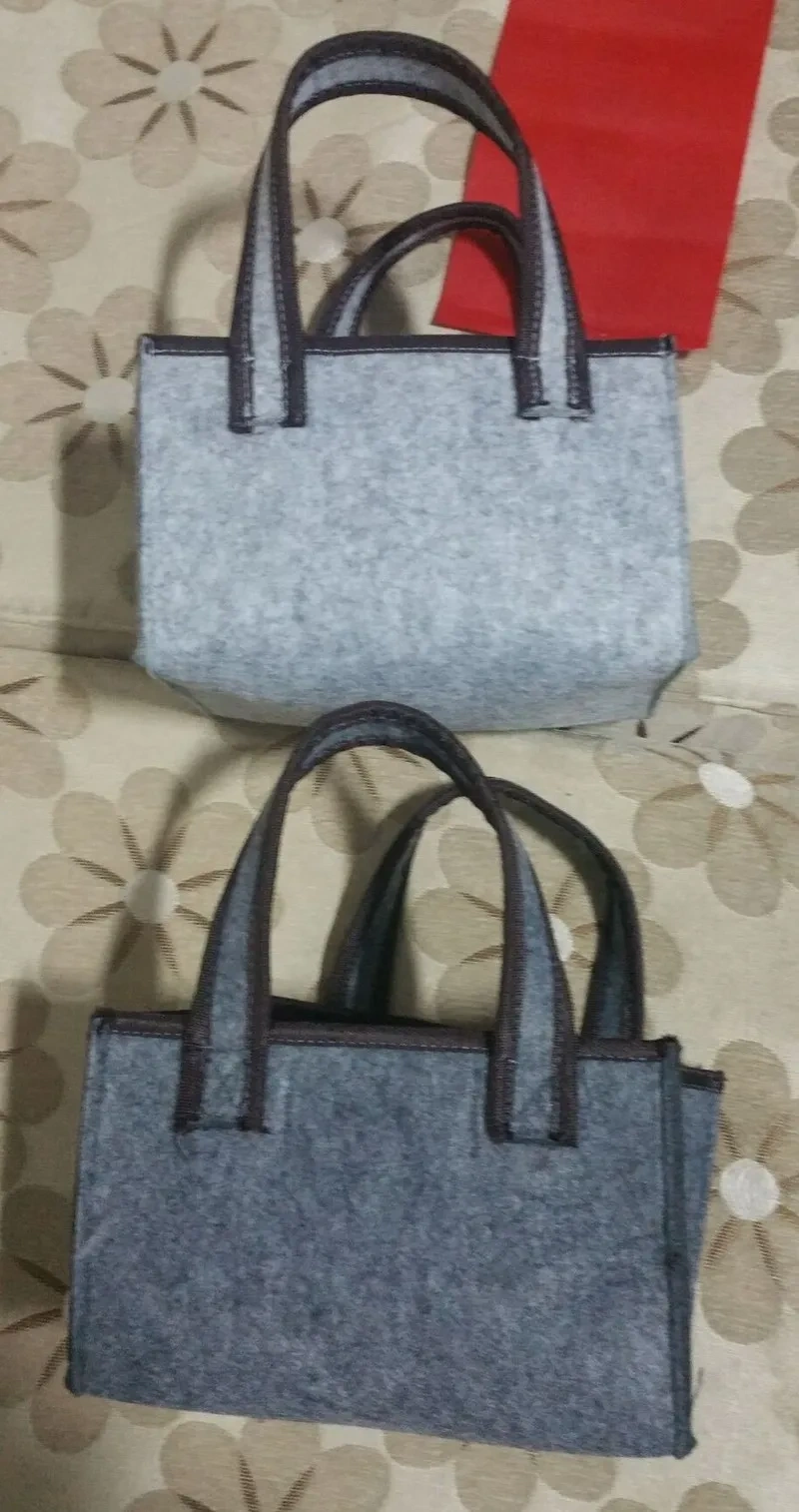 wholesale custom 24x16x16cm cooler can tote 6 carriers red wine bags non woven felt water beer bottle bags for Oktoberfest