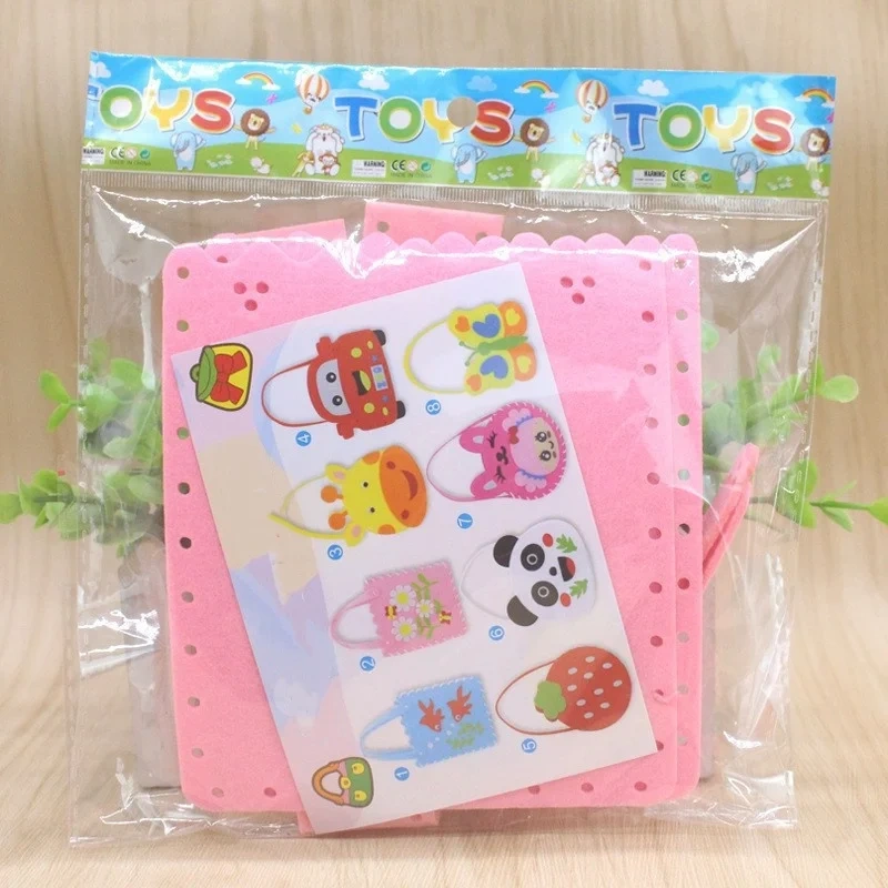Custom Cute New Kids DIY Craft Toy Flower Bag Felt Sewing Kit