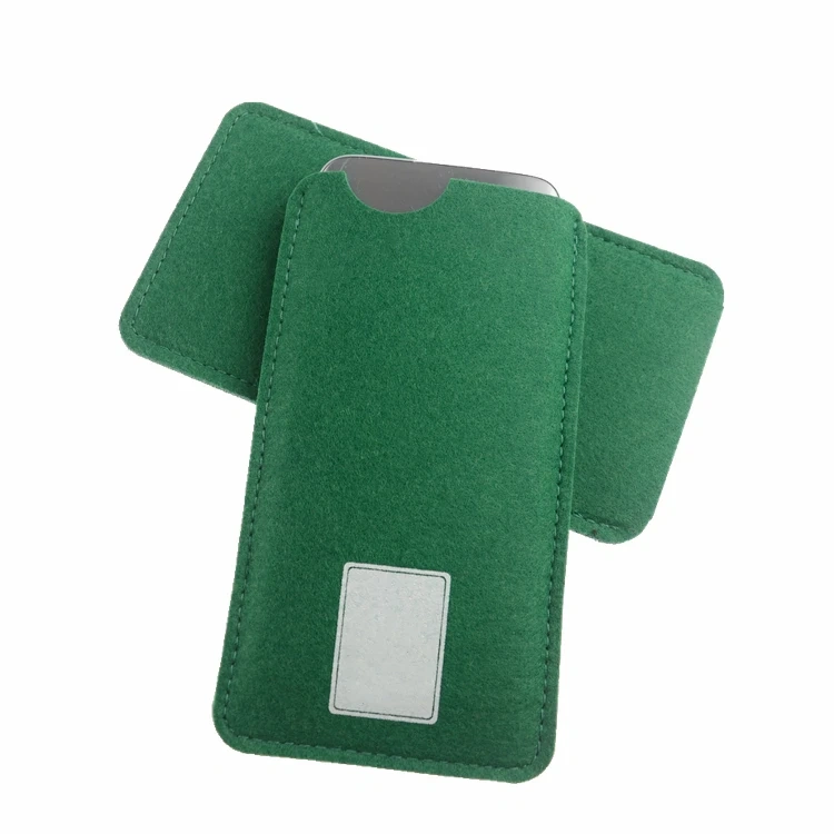 custom size color printed logo RPET needle punch polyester felt cell phone case covers for all phones wholesale promotion gift