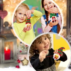 مجموعة أدوات الخياطة التعليمية للأطفال من اللباد S12 على شكل قزم عيد الميلاد