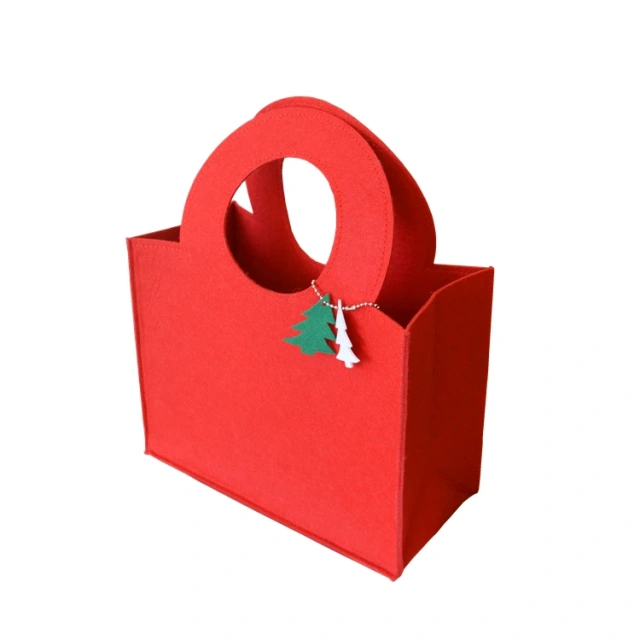 Sac cadeau de Noël en feutre décoratif personnalisé pour enfant 2025