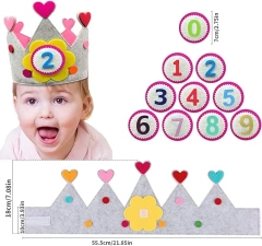 تاج عيد ميلاد للأطفال مصنوع من القماش اللطيف المخصص كهدية للأطفال