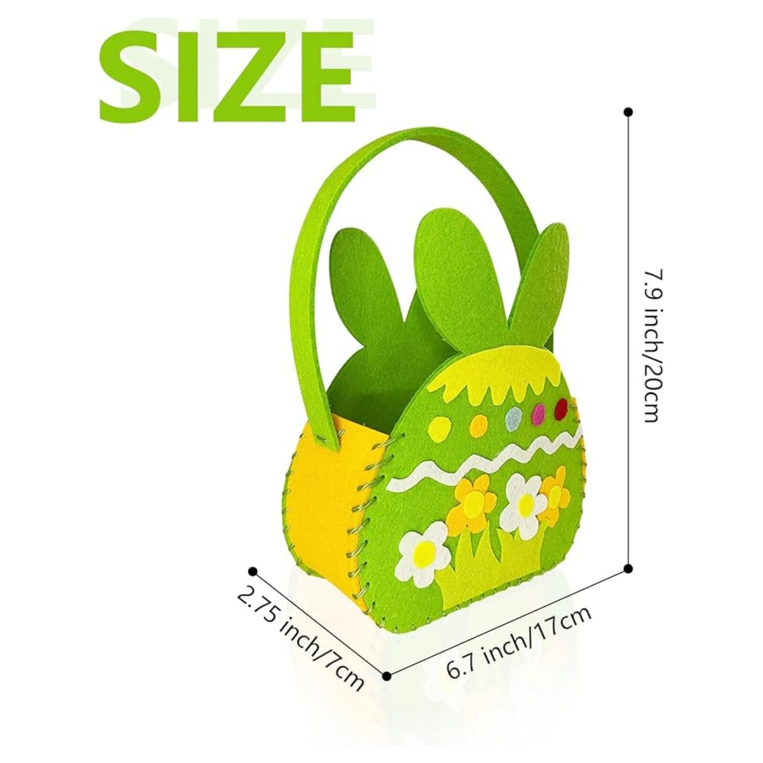Kids Fun Education Craft DIY Easter Flower Bag Felt Sew Kit