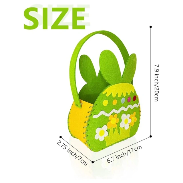 Kids Fun Education Craft DIY Easter Flower Bag Felt Sew Kit