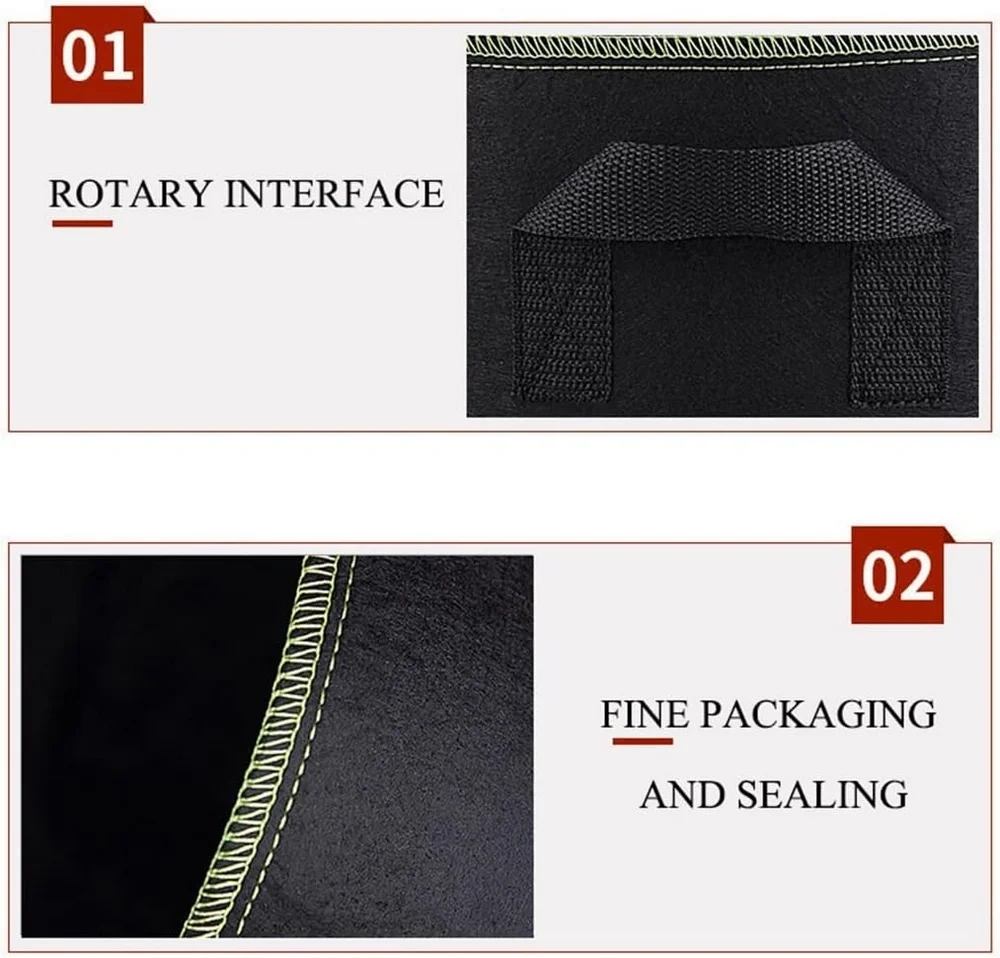 10 gallon reusable durable lightweight felt fabric plant grow bag with large capacity for potato tomato onion flower vegetable