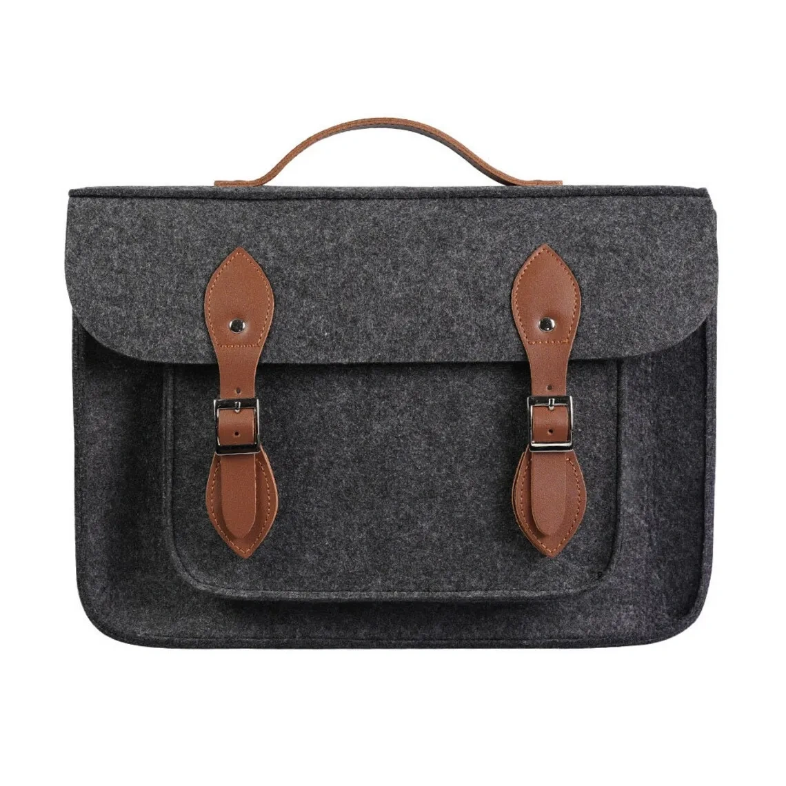 wholesale fashion men women custom grey business satchel felt laptop computer messenger sleeve case bag