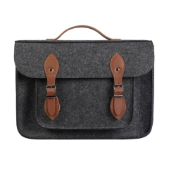 vente en gros mode hommes femmes personnalisé gris affaires sacoche feutre ordinateur portable messager housse sac