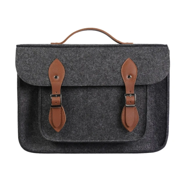 vente en gros mode hommes femmes personnalisé gris affaires sacoche feutre ordinateur portable messager housse sac