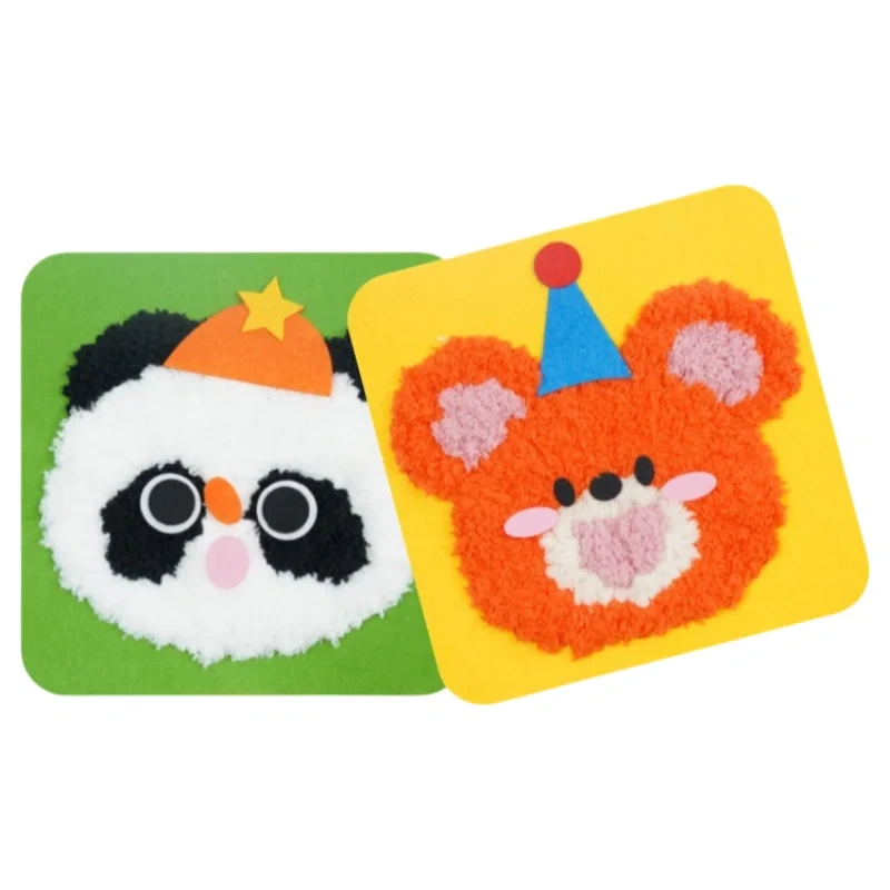 Kids Fun Toy DIY Montessori Embroidery Felt Board Sewing Kit