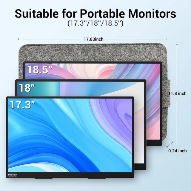 Túi đựng máy tính xách tay bằng nỉ mềm mại, nhẹ, bền, di động để bảo vệ màn hình máy tính