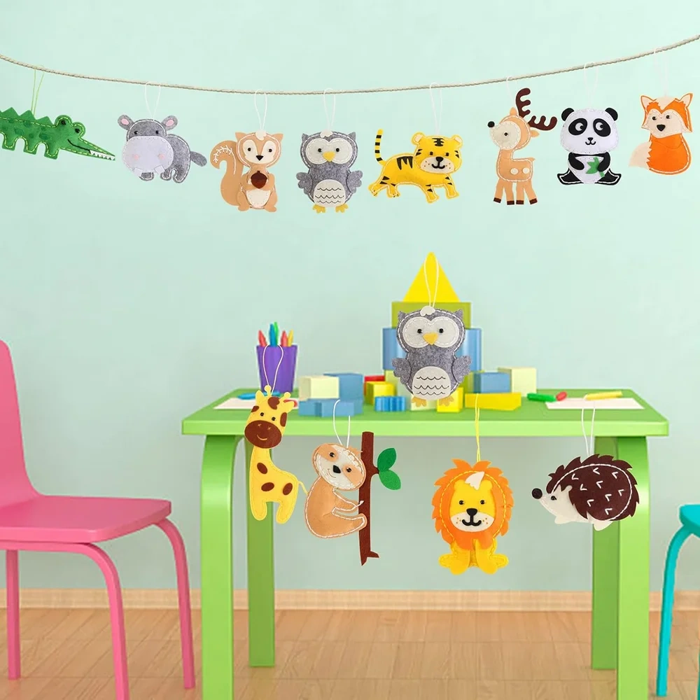 Kid Education Craft Art DIY Felt Sewing Kit S12 Forest Animal