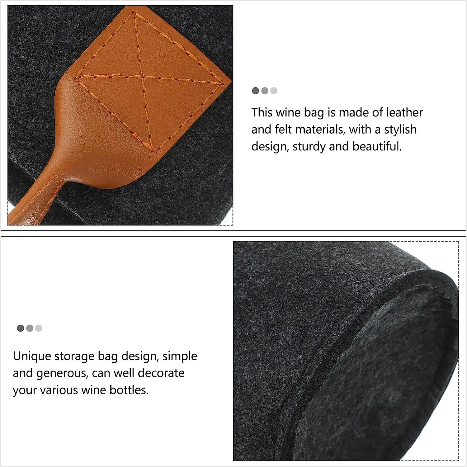 Bulk cheap custom logo single felt non woven water bottle carrying case, wine cooler gift bag for travel picnic beach