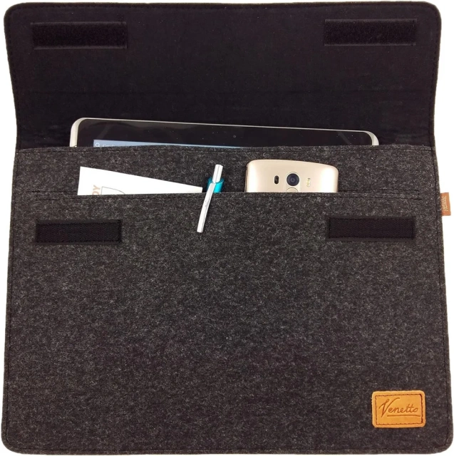 Simple custom design 13 inch mottled black felt sleeve case laptop felt bag for smartphone documents