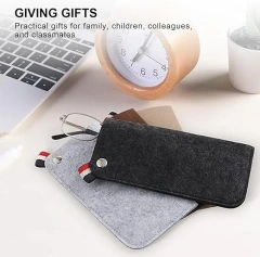2024 hot design custom size felt soft slip pouch holder portable glasses eyeglasses storage case bags for women men