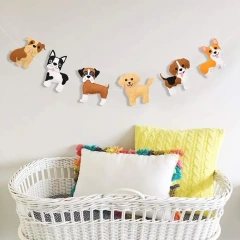 Kit de costura de feltro de brinquedo macio para crianças faça você mesmo personalizado S12 filhote de cachorro