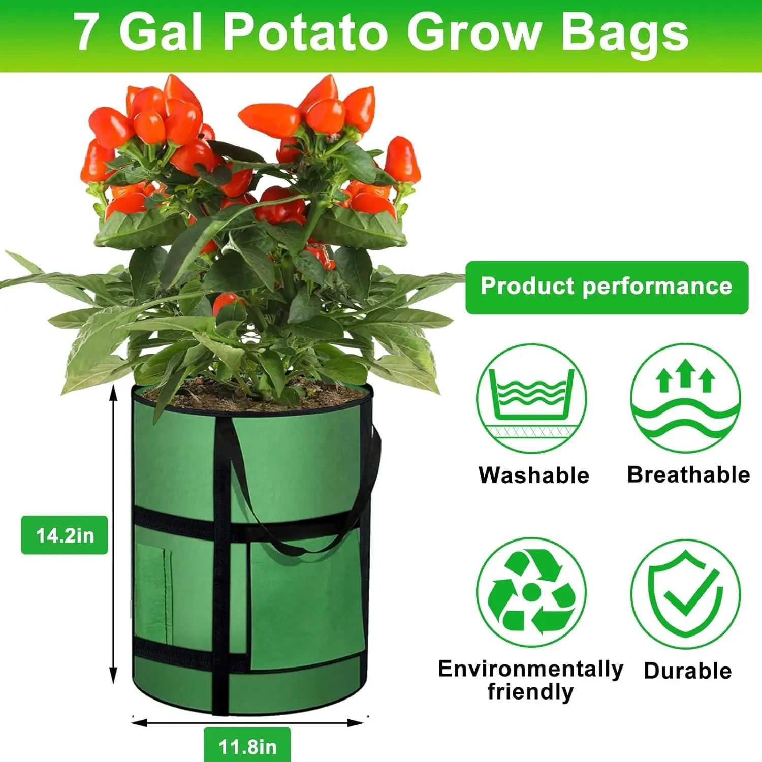 cheap bulk buy thickened nonwoven fabric harvest window green clear vegetable storage container garden growing bag plant pot