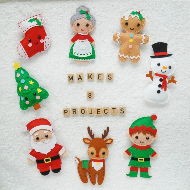 Kid Craft Art Soft Toy DIY Felt Sewing Kit S8 Christmas Gift