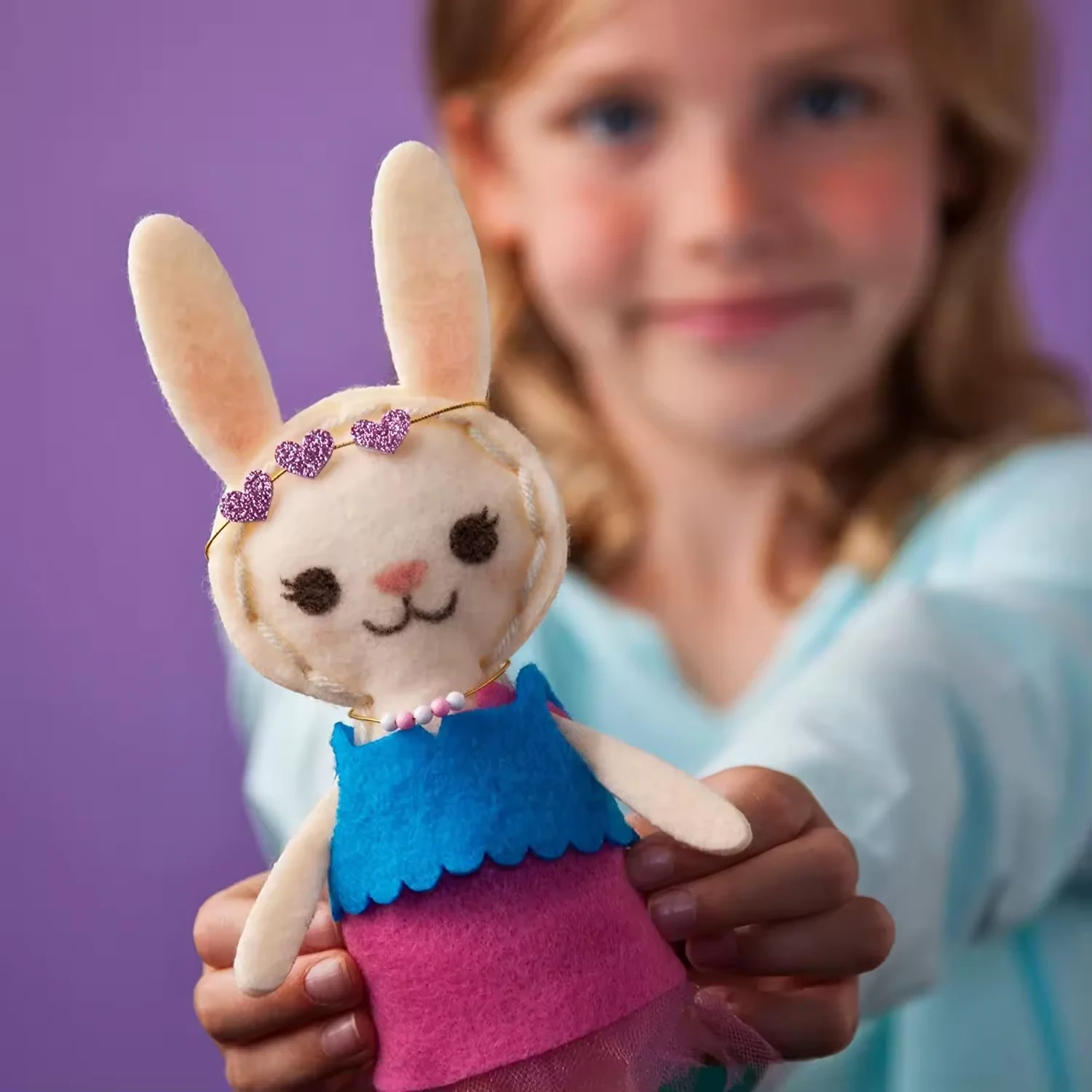 Custom Learn to Make A Fox Friend Craft Felt Sewing Kit with Clothes & Accessories