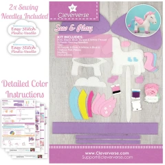 لعبة ممتعة للأطفال اصنع حقيبة يونيكورن بنفسك مجموعة خياطة من اللباد