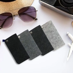 vente en gros de superbes couleurs, ajustement parfait, recyclage, pliage, grand portefeuille à manches en feutre, transport de boîtes à lunettes, étui à lunettes de soleil