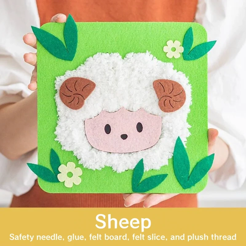 Montessori Enlightenment Toy Embroider Felt Board Sewing Kit