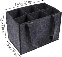 Meilleur vendeur prix de gros sac de transport de vin non tissé logo personnalisé grande capacité portable mode vin bière sacs en feutre pour bouteilles