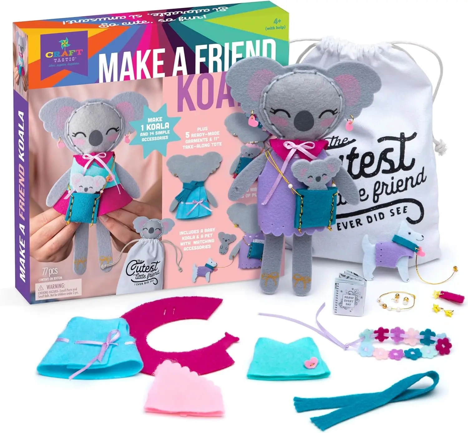 Kids Education Make a Koala Friend Craft DIY Felt Sewing Kit