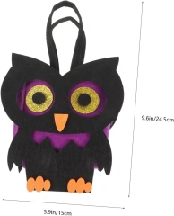 Saco de doces de feltro de coruja personalizado para crianças 2024, doces ou travessuras, Halloween