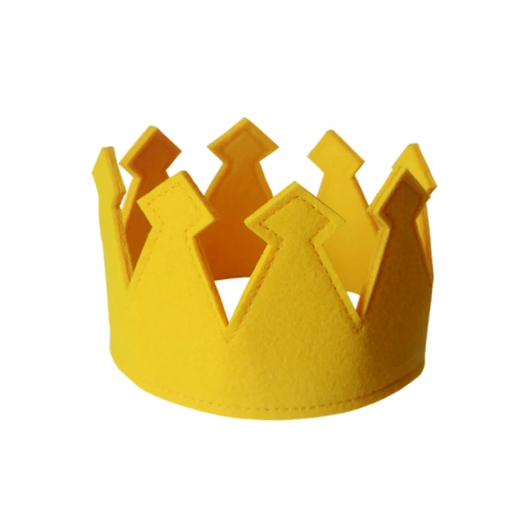 Custom Cheap Reusable Cute Gift Felt Crown Baby Birthday Hat