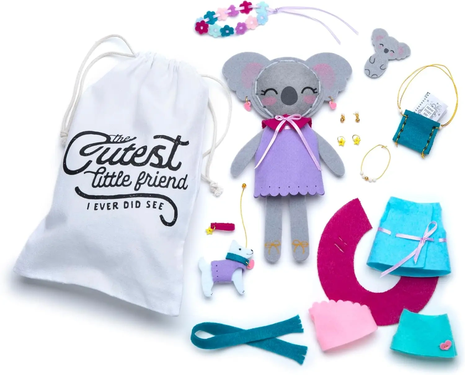 Kids Education Make a Koala Friend Craft DIY Felt Sewing Kit