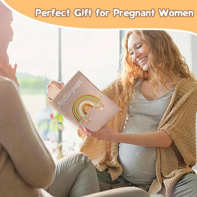 porta-documentos personalizado feito à mão, de feltro bege, protetor, porta-documentos, maternidade, capa para passaporte com chaveiros