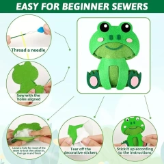 مجموعة أدوات خياطة مصنوعة من اللباد على شكل حيوانات الغابة مخصصة للأطفال