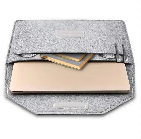 bán buôn nhiều kích cỡ phụ nữ đàn ông người lớn thân thiện với môi trường tay áo nỉ bảo vệ túi máy tính hai lớp vỏ máy tính xách tay