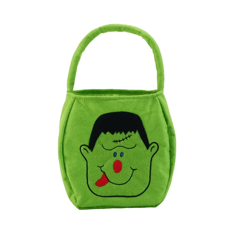 Custom Logo 2024 Trick or Treat Felt Halloween Candy Bag