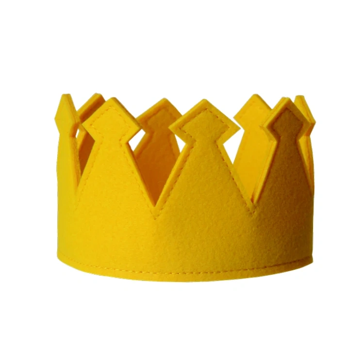 Custom Cheap Reusable Cute Gift Felt Crown Baby Birthday Hat