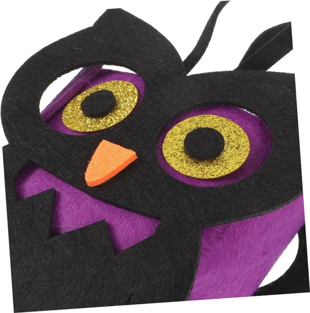 Saco de doces de feltro de coruja personalizado para crianças 2024, doces ou travessuras, Halloween